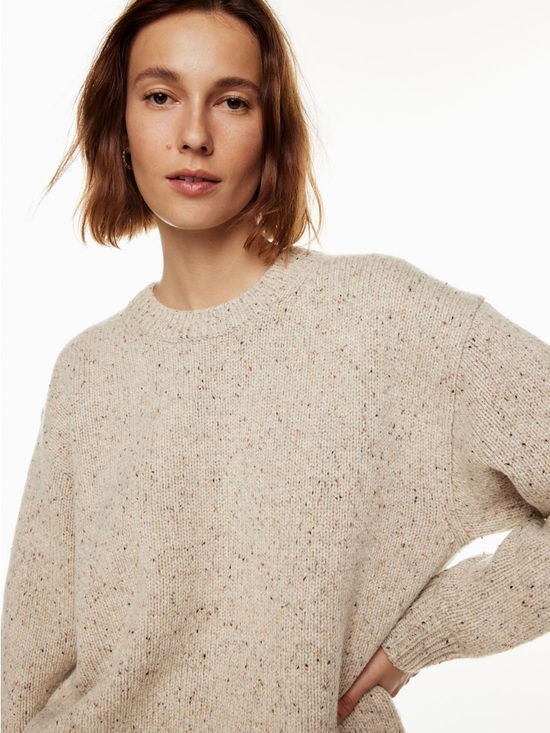 Aritzia Sweaters - Aritzia MARL OAT BEIGE Bronco Crewneck Sweater